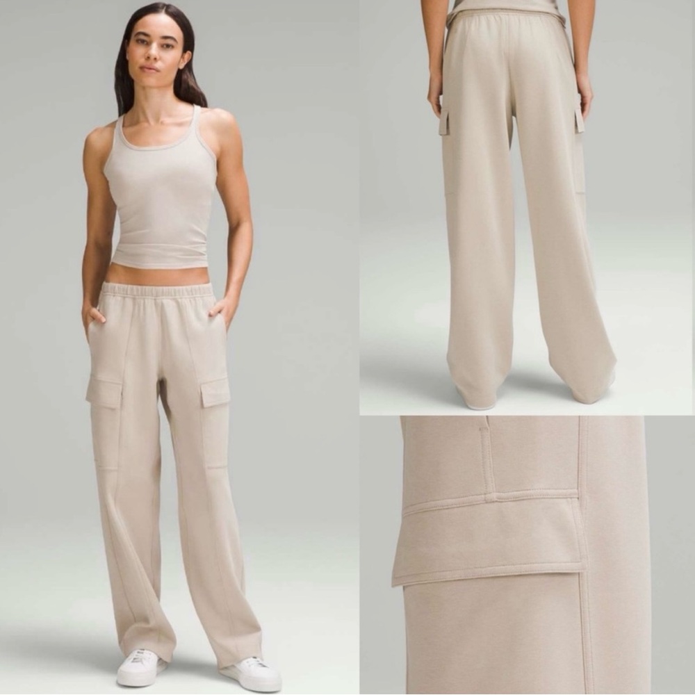 Lululemon Cotton-Blend Double Knit Mid Rise Cargo Pant